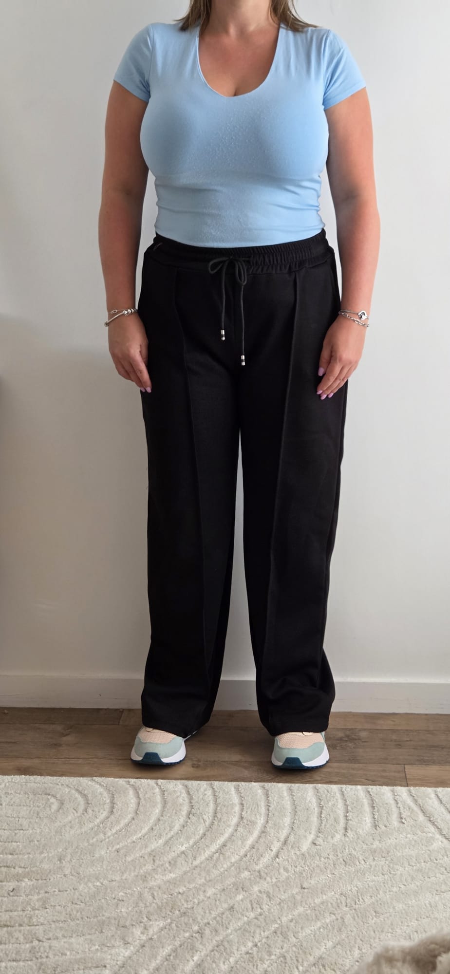 Pantalon effet jogging noir