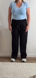 Pantalon effet jogging noir