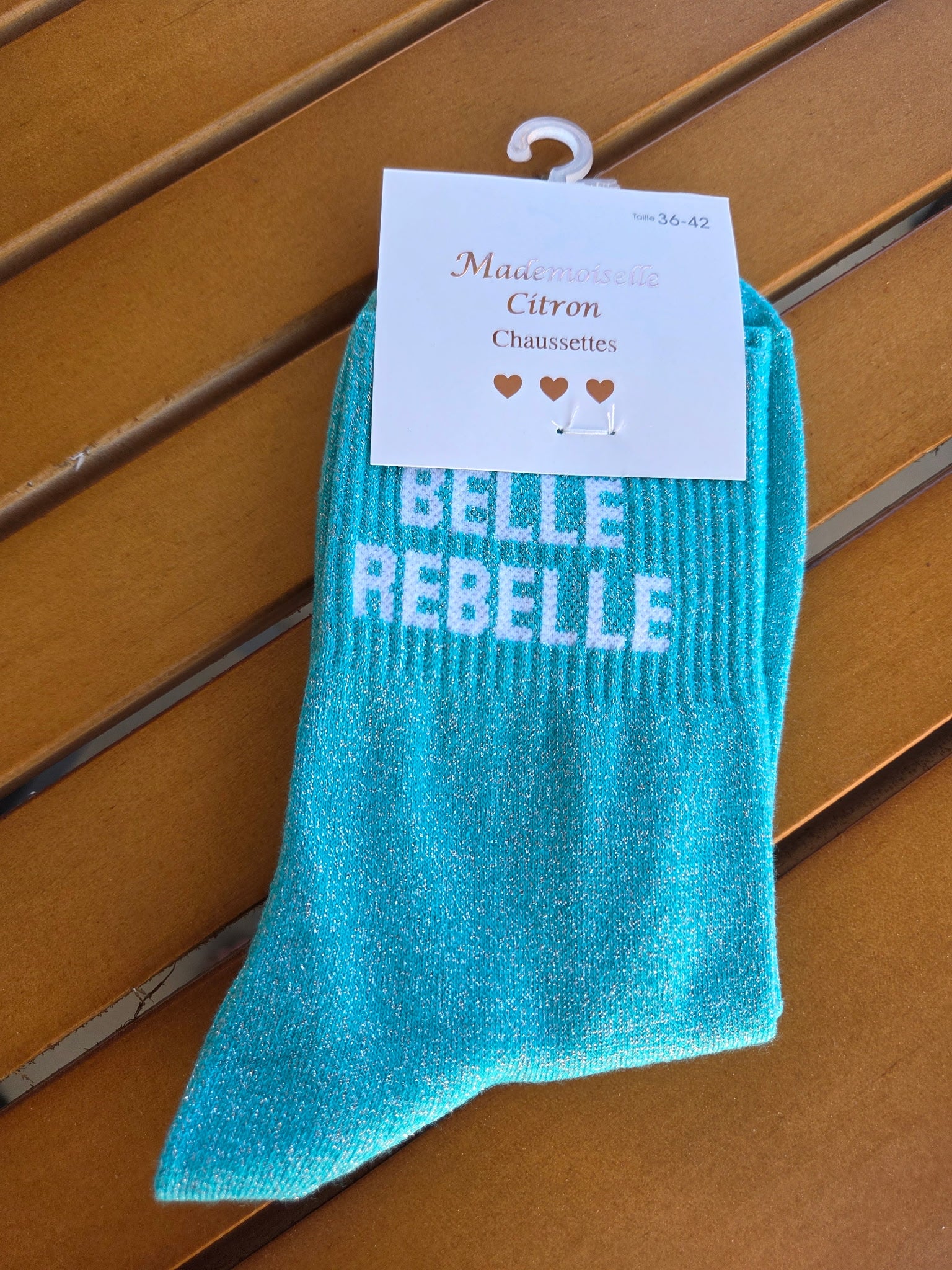 Chaussettes Message Belle rebelle
